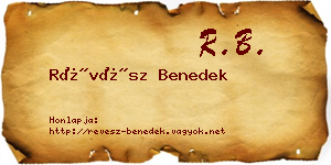 Révész Benedek névjegykártya