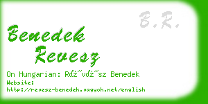 benedek revesz business card